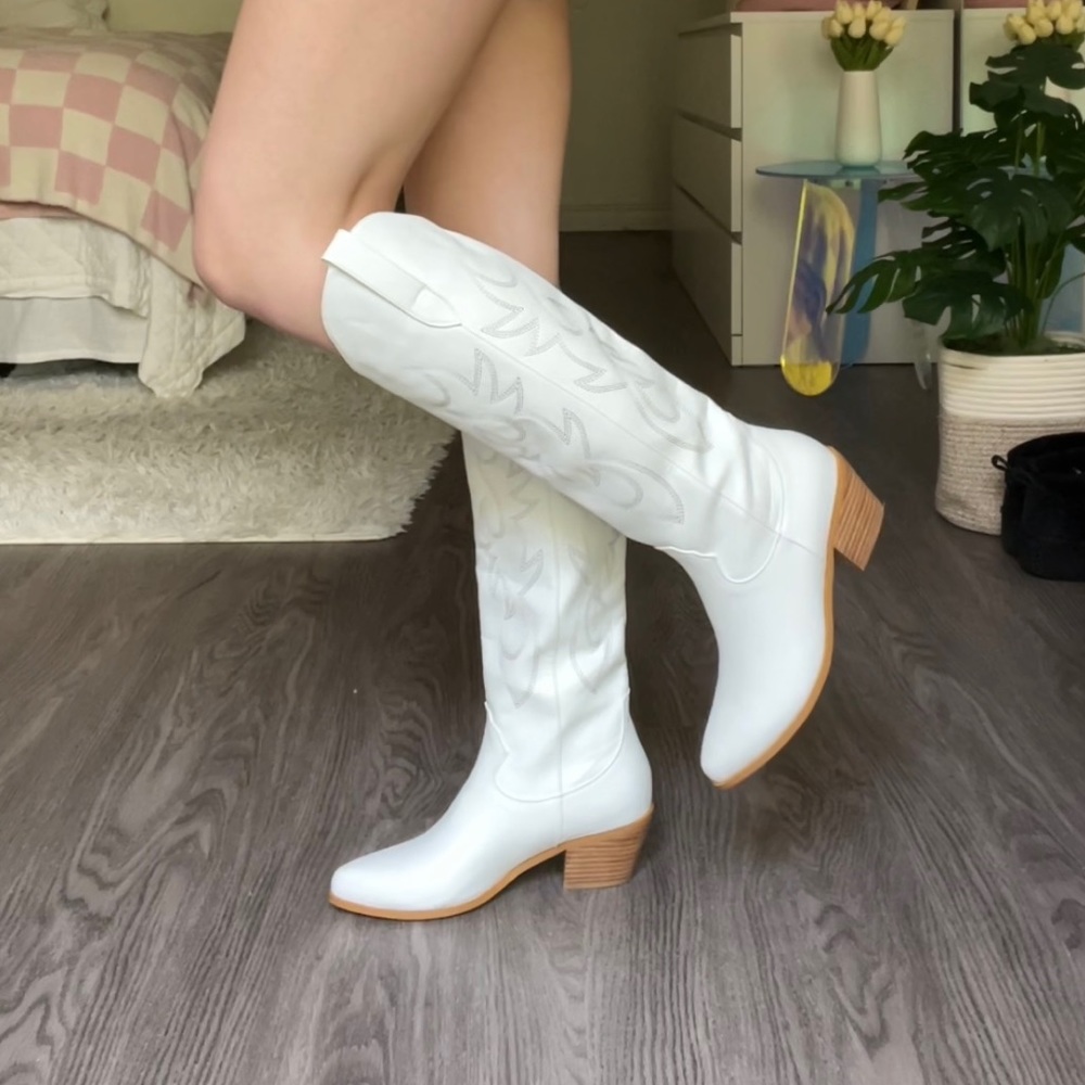 White cowboy boots